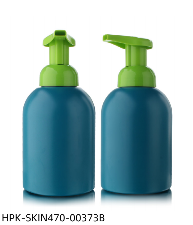 Blue Round Shoulder Foam Pump Plastic Bottle